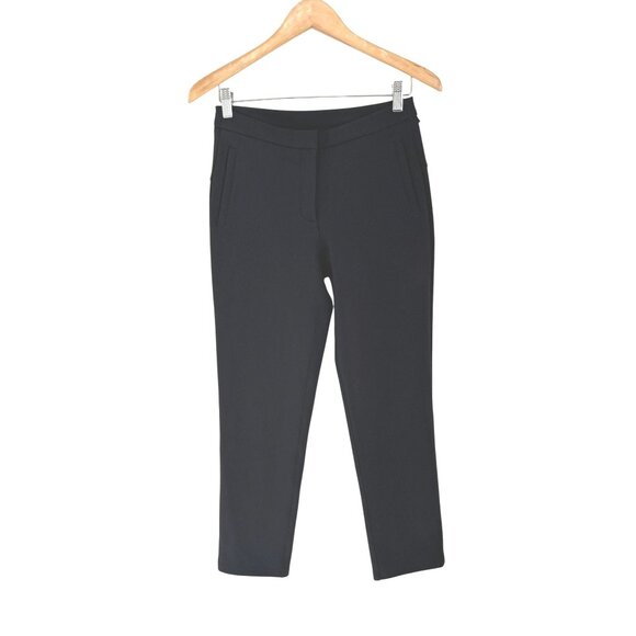Lululemon Black Mid-Rise Slim Fit Ankle Pants With Side Pockets For Women - Picture 1 of 8